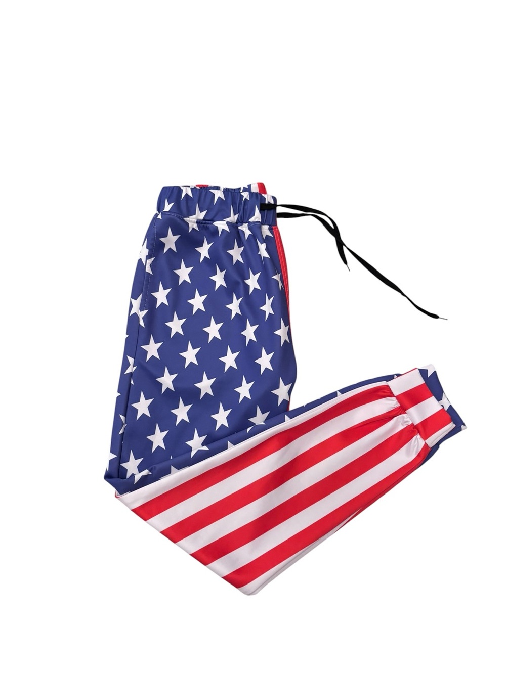 Stars & Stripes American Flag ‎ Jogger Pants - Red White Blue Size Adult Small
